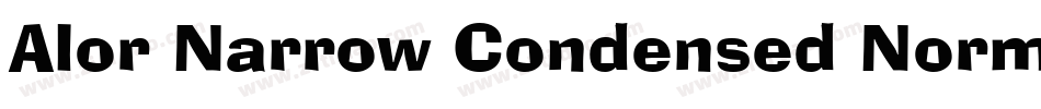 Alor Narrow Condensed Normal字体转换